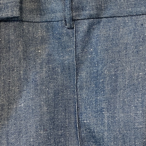 CELINE Cotton Denim Straight Leg Trousers Pants with Ankle Zip 44 like new - Picture 9 of 16